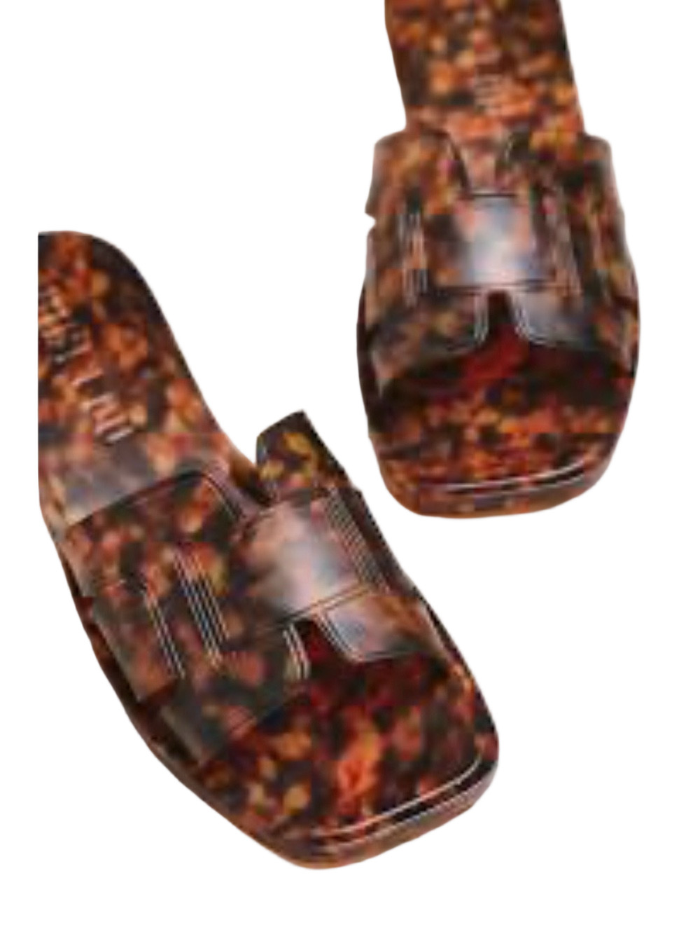 BIBI LOU Holly Jelly Slides Sandals Brown Flats Womens 39/8-8.5 Slip-on Water